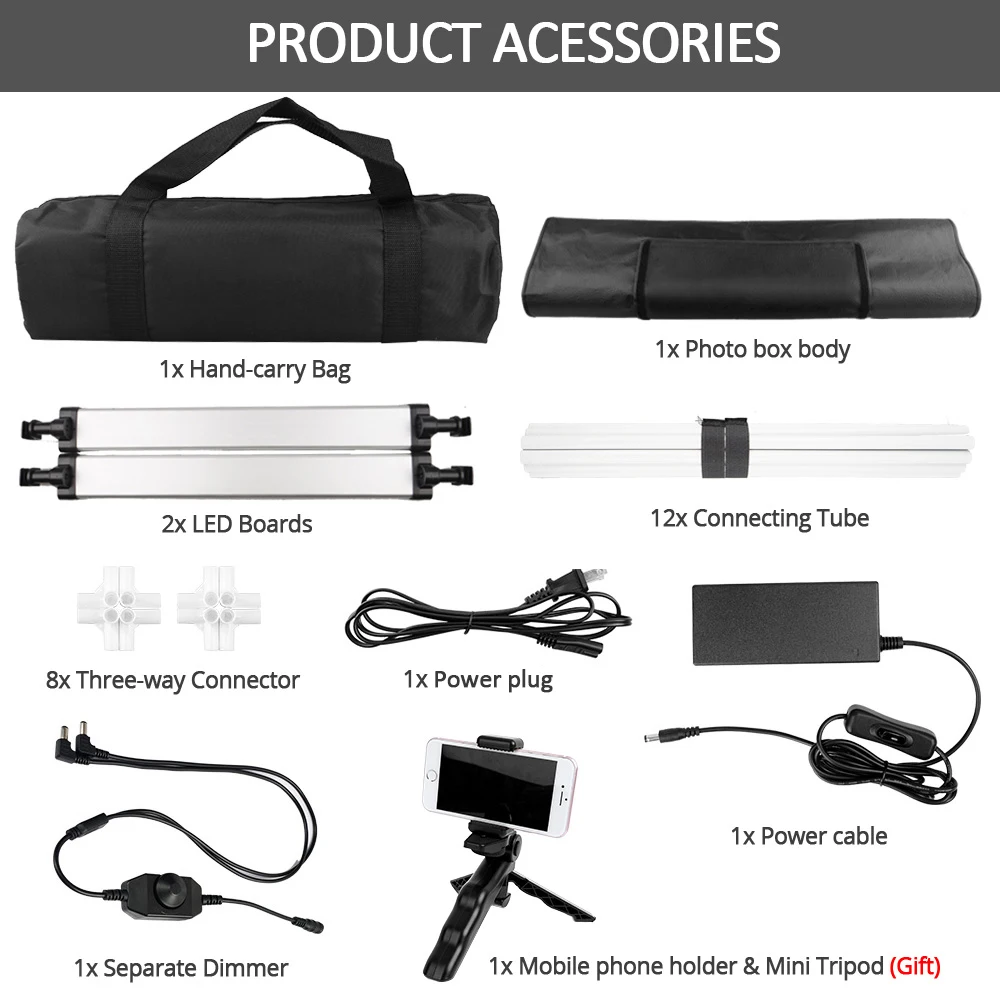 Портативный софтбокс для фотосъемки складной светильник 40 см 3