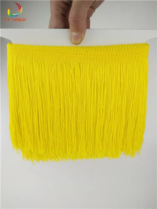 yellow 2 ярда/лот 15 см полиэстер кисточка кружево бахрома отделка латинские аксессуары для танцевальной одежды DIY шторы Швейные аксессуары для художественного оформления - Цвет: yellow