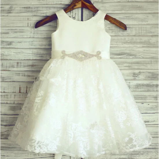 Новинка 2017 платья для девочек с натуральными цветами и Поясом Вечерние вечернее