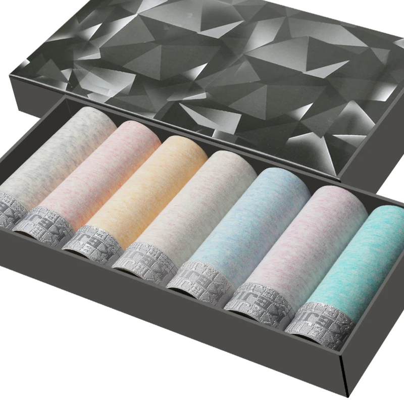 2017 мужские трусы боксеры 7 шт./партия брендовые сексуальные большие размеры