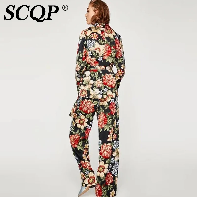 SCQP Bow Lace Up Printed Spring Jacket Women Long Sleeve Ladies Fashion Outerwear Womens Floral Cardigan Vintage 2017 Woman Coat | Женская