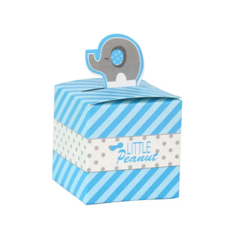 Galabeme 50 шт. розовый и синий слон коробка baby shower сувениры подарки конфет День