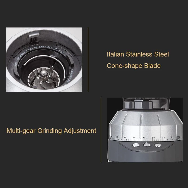 Electric Coffee Bean Grinder Household Grinding Machine 220V Multi 40 gears Control Mill 350g Capacity | Бытовая техника