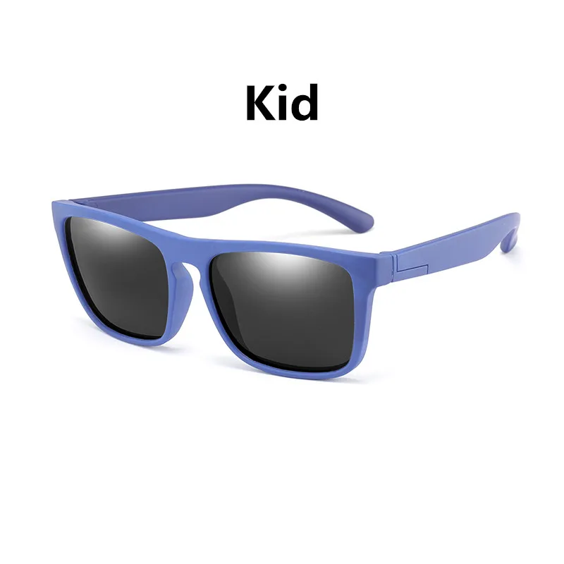 Kid Blue Grey Брендовые поляризованные солнцезащитные очки для маленьких мужчин и женщин, гибкие очки для девочек и мальчиков, зеркальные отражающие очки для маленьких детей, UV400 - Цвет линз: Kid Blue Grey