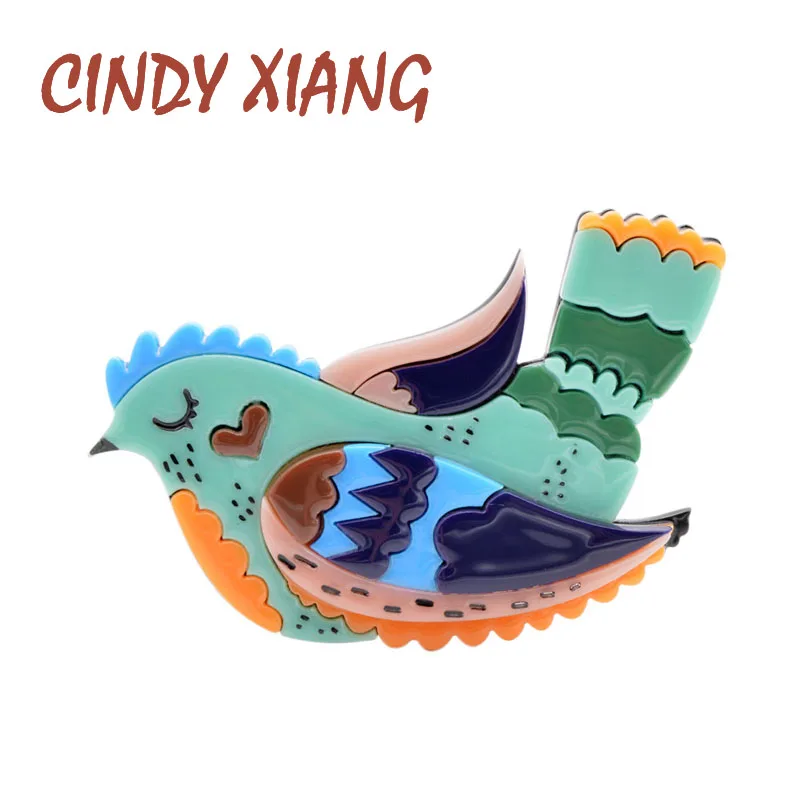 CINDY XIANG ручная работа Акриловые броши в виде птиц для женщин ацетатное волокно