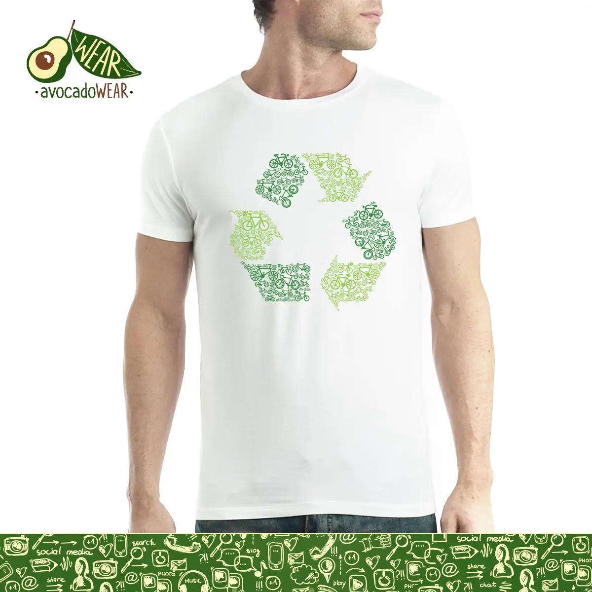 Recycle Sign Clean Earth Мужская футболка XS-5XLStreetwear Забавный принт одежда хип-топ топы