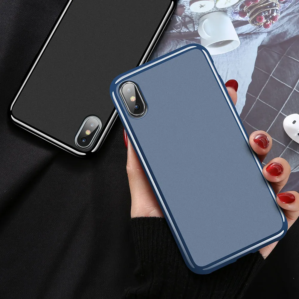 KISSCASE Мягкий ТПУ чехол для телефона iPhone 7 8 XS MAX XR 6S X карамельный цвет