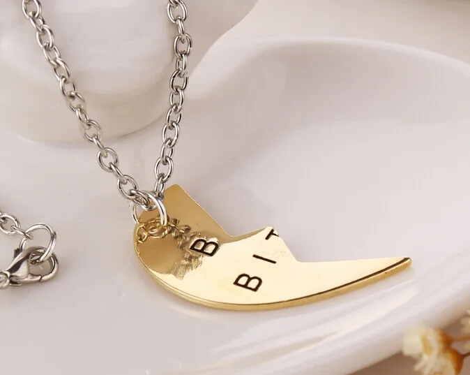 ZRM 20sets/lot Wholesale Fashion Jewelry Broken Heart 3 Parts And 2 Best Bitches Pendant Necklaces | Украшения и аксессуары