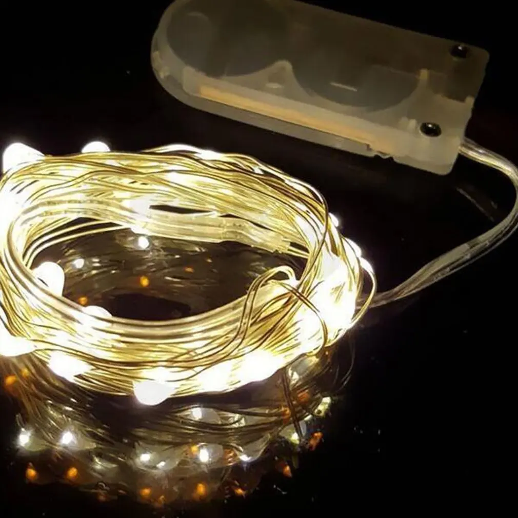 Новое поступление Кнопка медная проволока Рождество декоративный фонарь Led