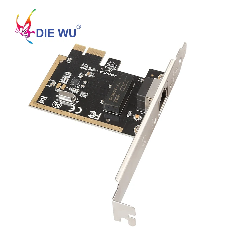 Настольный ПК DIEWU PCI Express гигабитная Lan-карта с Realtek RTL8111H PCIe 1X сетевой адаптер Ethernet