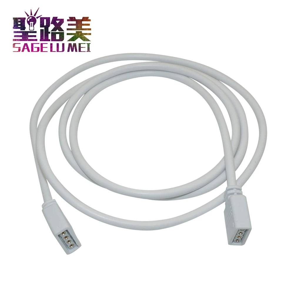 2 шт 1 Метр длинный провод двойной 4pin Женский RGB удлинитель с шириной 10 мм 4 PIN