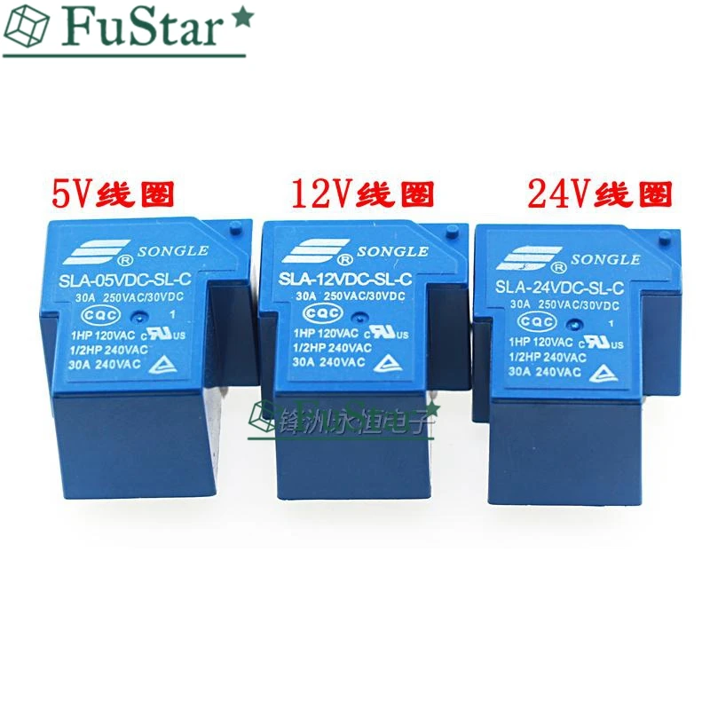 

2PCS/lot Power relays SLA-05VDC-SL-C SLA-12VDC-SL-C SLA-24VDC-SL-C 5V 12V 24V 30A 6PIN DIP6 T90 240VAC Time relay