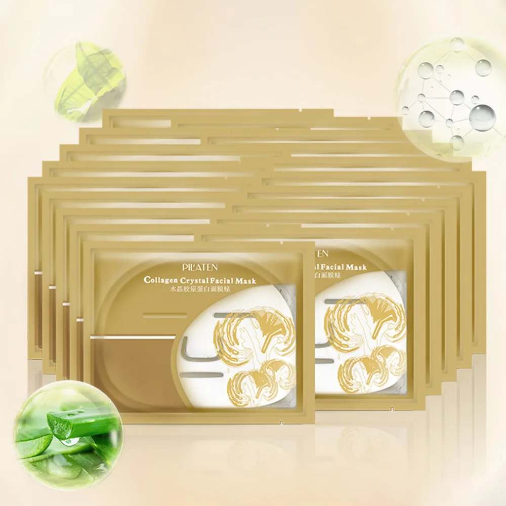 

10 Pcs PILATEN Rose Essence Moisturizing Whitening Anti-aging Facial Mask Face Care
