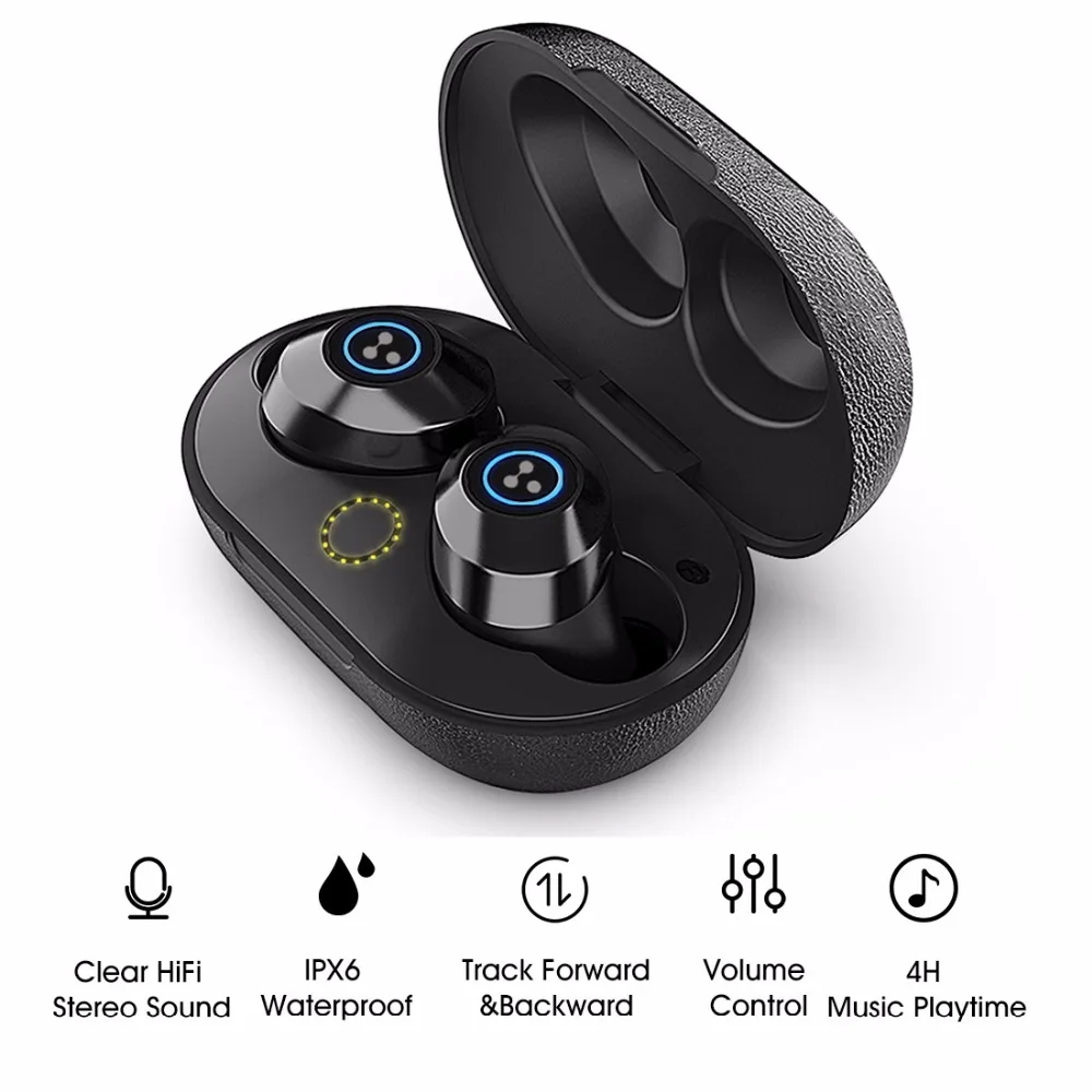 Слог S105 TWS Bluetooth наушники с дополнительными сменными наушниками 50 мАч гарнитура S105 регулятор громкости