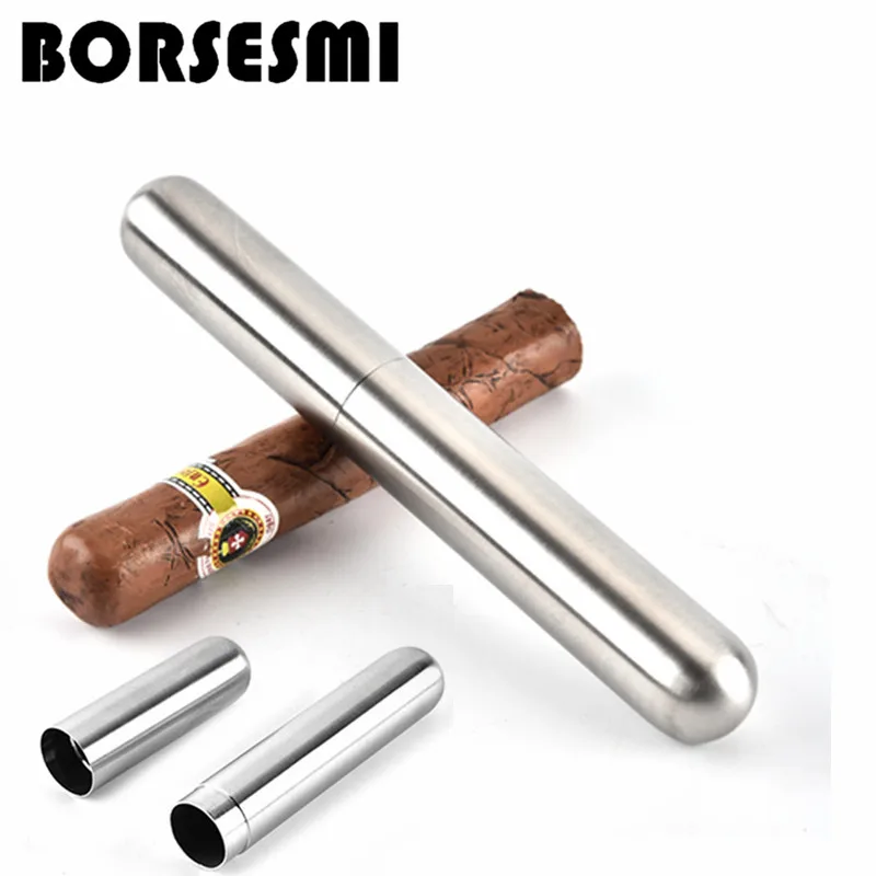 Металлический футляр для сигар 175*25 мм из нержавеющей стали|accessories accessories|accessories