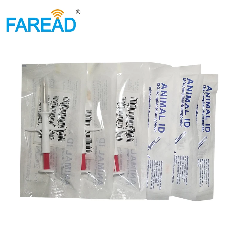 X100pcs RFID собаки кошки лошади ветеринарный микрочип шприц с 2 12x12 мм FDX B инъекционные