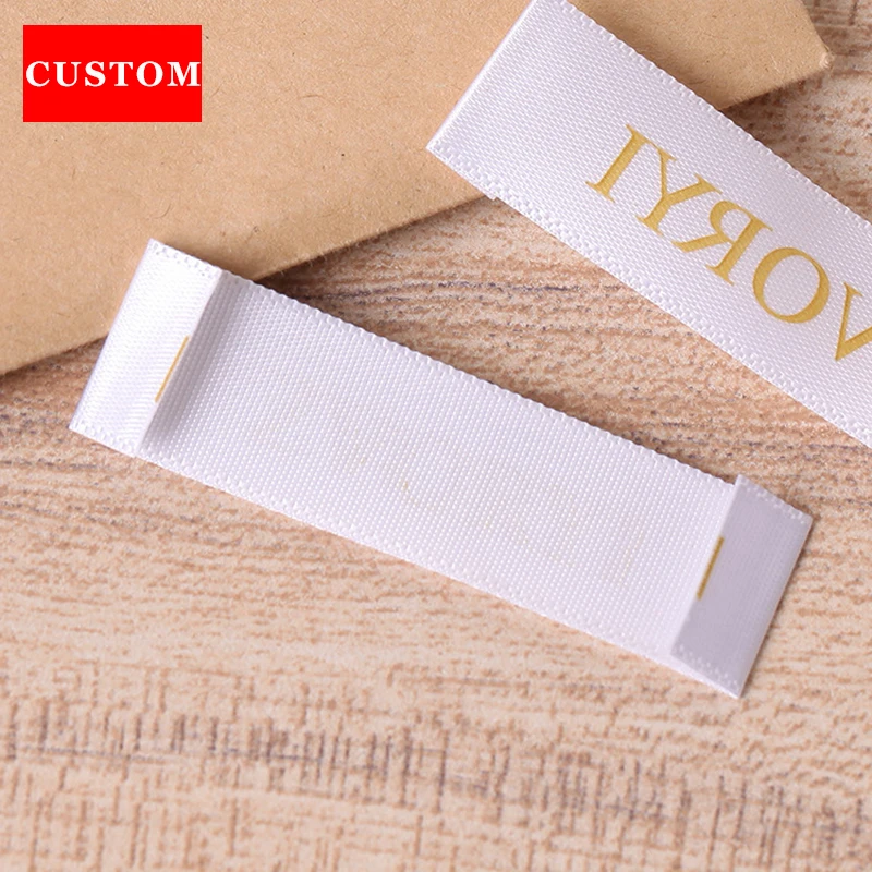 Фабричная индивидуальная одежда ярлыки с индивидуальным логотипом и лентой для