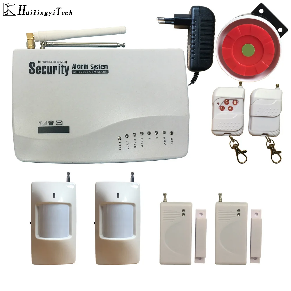 Wireless GSM Alarm System Dual Antenna Alarm Systems Security Home Wireless Signal 900/1800/1900MHz support Russian/English