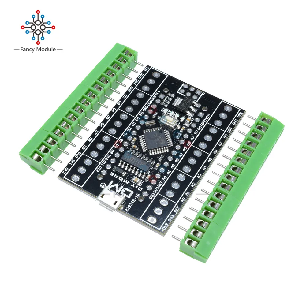 Плата расширения Atmega328P Nano 3 0 CH340 USB + терминальный адаптер 2 в 1 для Arduino (комплект