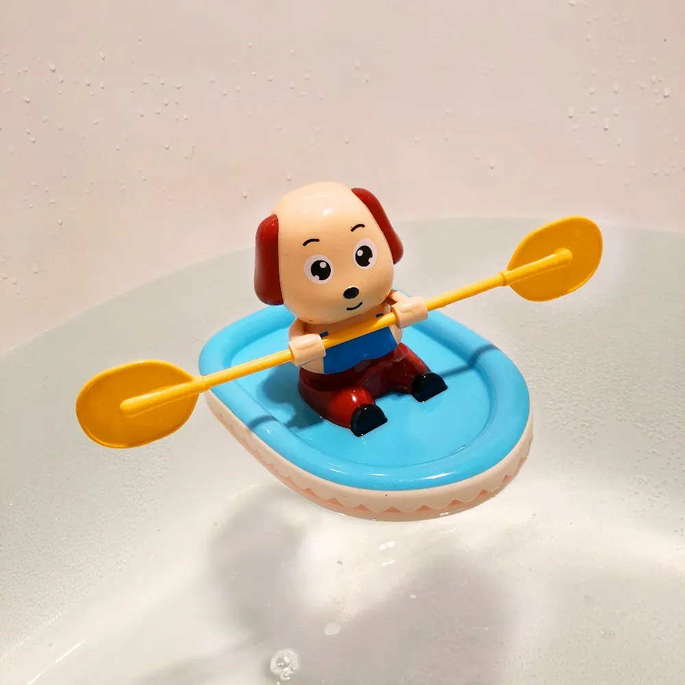 iPiggy Bath Toy Dog Pattern Rotate Shake Move Forward Swing Boating Shower Game Clockwork For Baby Gift | Игрушки и хобби