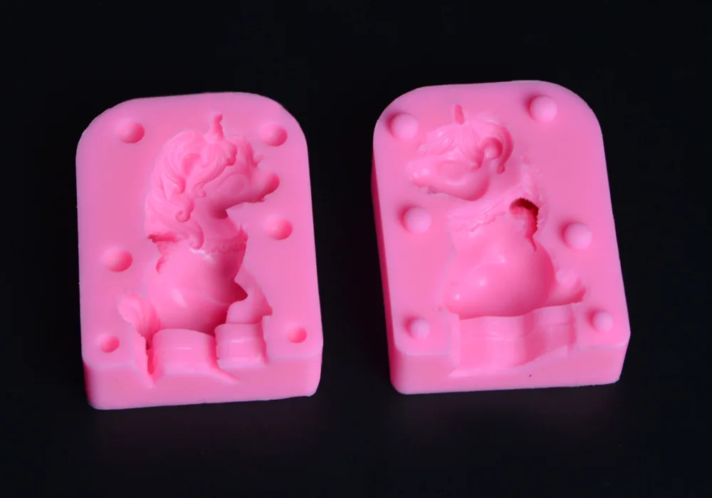 1 комплект в форме единорога ручной работы Свеча для торта 3D единорог силиконовая форма мыльная форма для поделок подарок для друзей