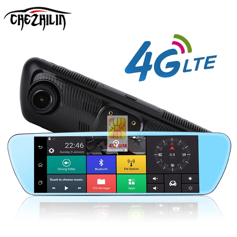 8 &quot4 г Touch специальный Видеорегистраторы для автомобилей Камера зеркало GPS Bluetooth