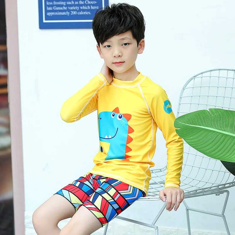 Купальный костюм для мальчиков Рашгард комплект из 2 предметов с длинными