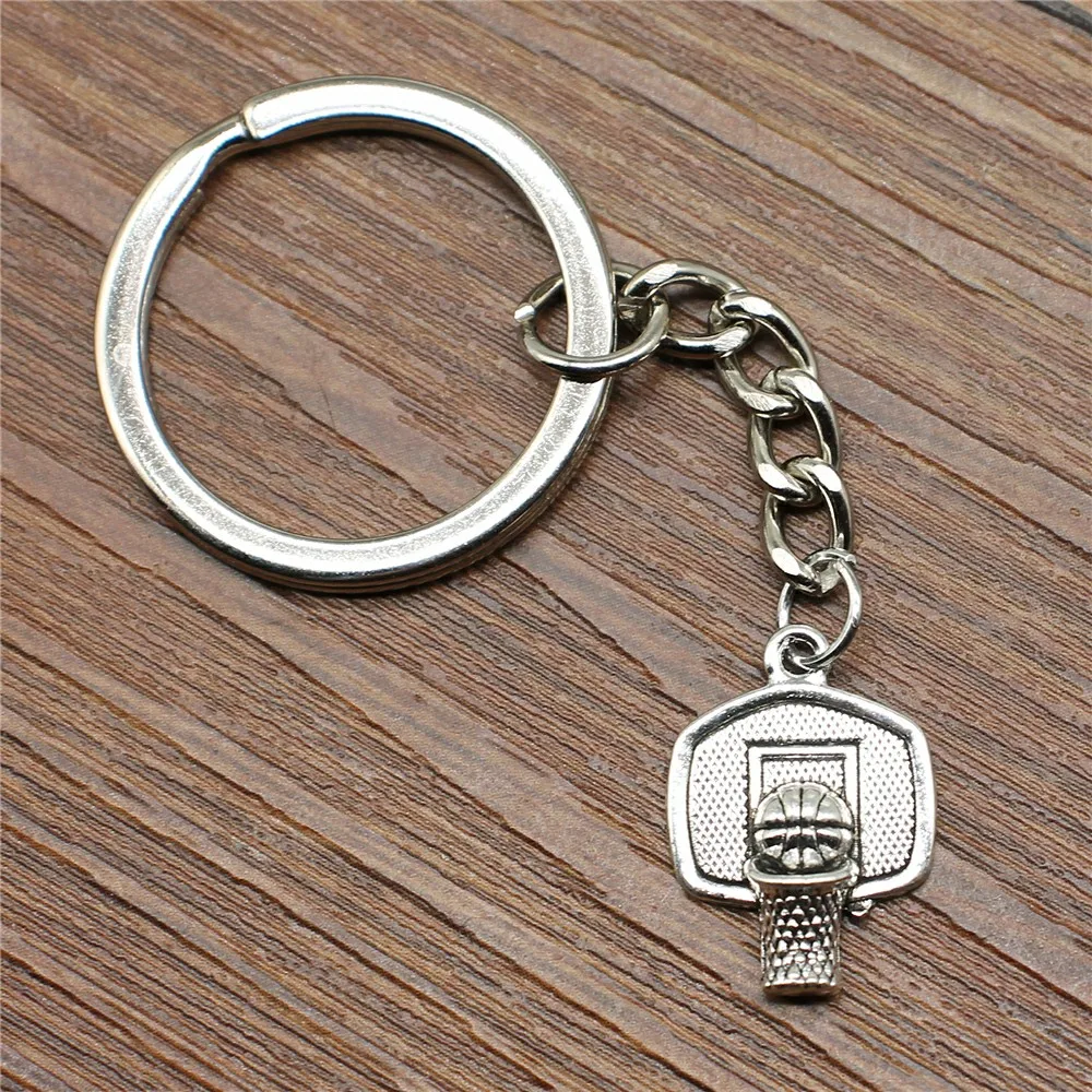 Брелок баскетбол 20x15 мм античное серебро Новая мода ручной работы Металлический