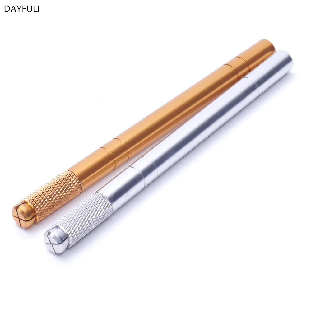 

Cross Gold And Silver Tattoo Pen Microblading Pen Tattoo Machine Permanent Makeup Eyebrow Tattoo Handmade Pen Wholesale 2021 New