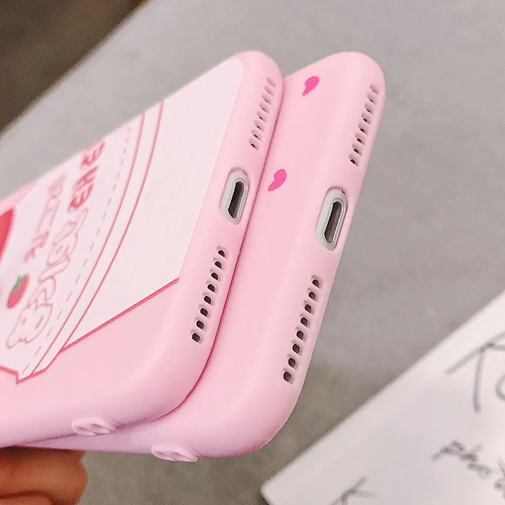 KISSCASE милый клубничный чехол для iPhone XR XS MAX X 10 Fundas розовый мягкий девчачий 8 7 6 6S 6/7/8