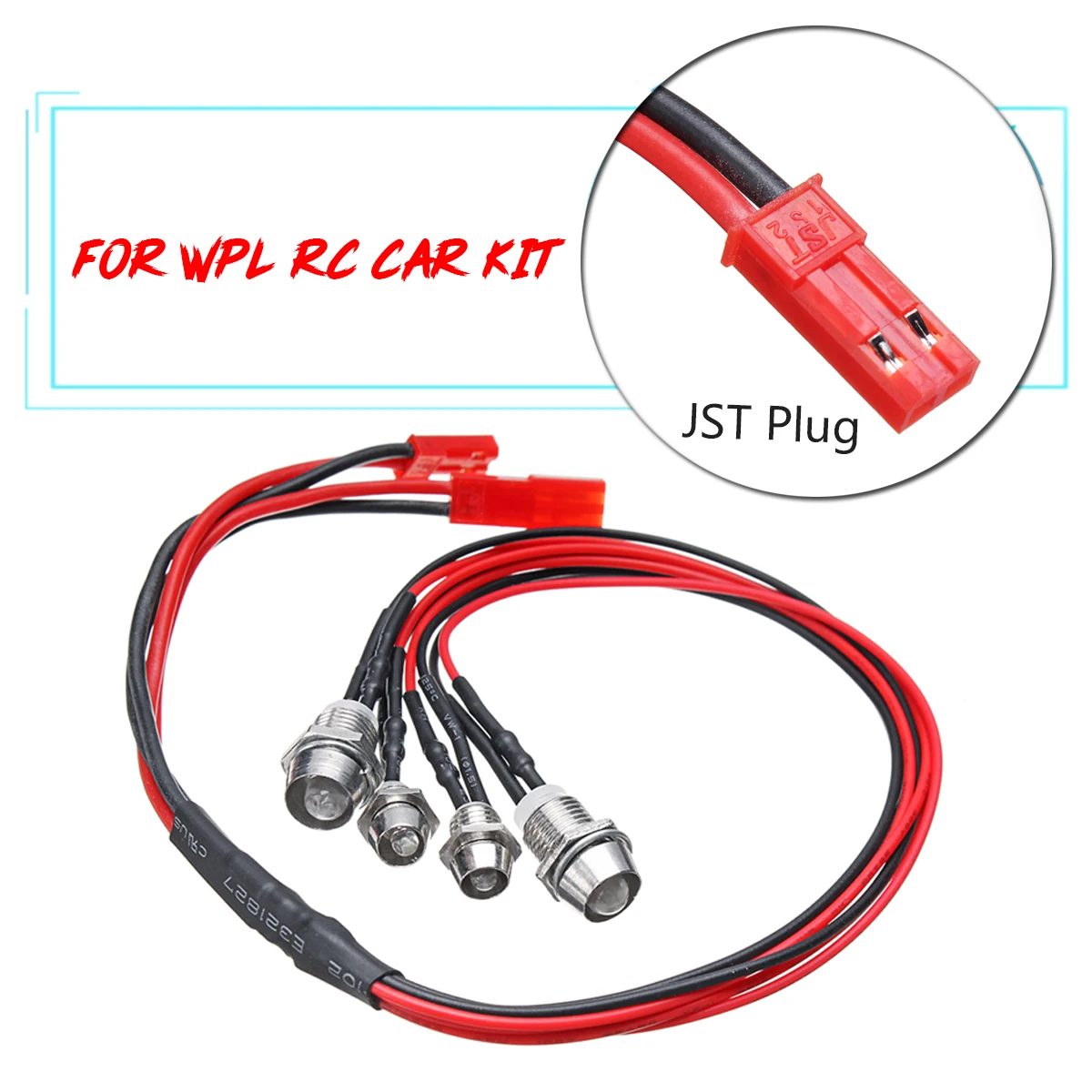Комплект для WPL RC Car Truck пластиковый прочный красный/белый ESC набор запчастей