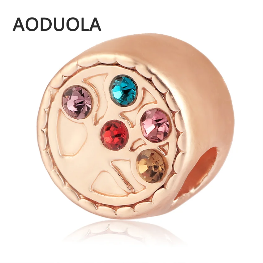 Бисер из сплава розового золота 10 шт. в партии металлические с большими