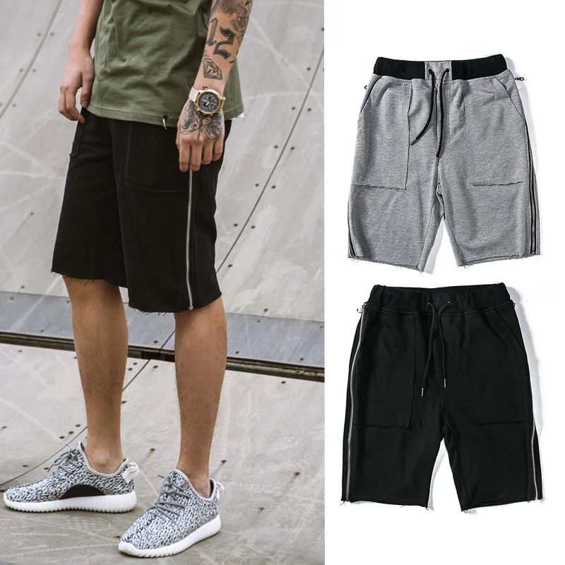 2017 Best качество сбоку Застёжки молнии Джоггеры мужские/женские Шорты для женщин