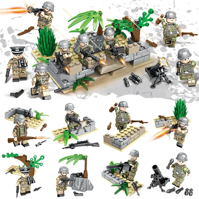 Kitoz WW2 битва Берлинской армии строительный блок мини игрушка фигурка Вторая