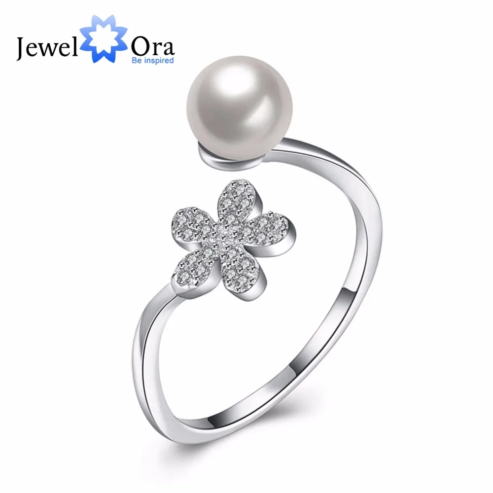 Имитация Ювелирные изделия из жемчуга Гарантия 925 Серебряное кольцо Цирконий