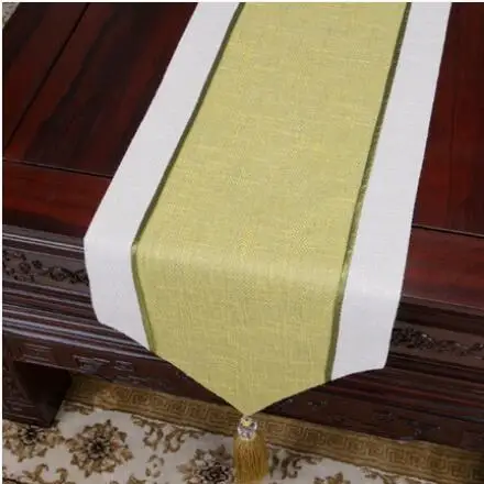 Apple green Однотонная скатерть с гордой розой, скатерть в китайском стиле, настольная дорожка s, элегантная однотонная скатерть, настольная дорожка, флаг, кровать, флаг - Цвет: Apple green