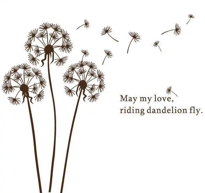 1 шт. домашний декор Одуванчик цветы Съемная кровать художественная роспись