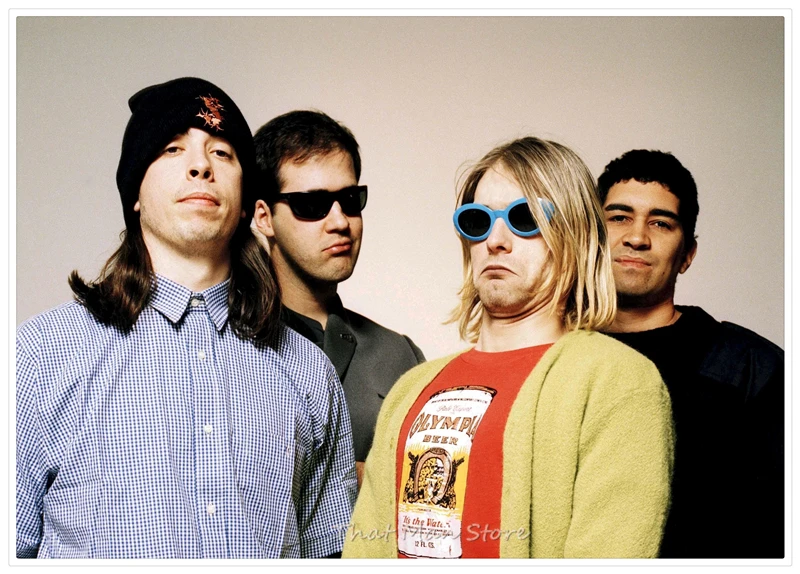 Музыкальная группа Nirvana Kurt Cobain плакат мелованная бумага настенный плакат домашний декор четкое изображение наклейки на стену