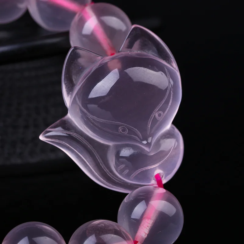 Модный женский браслет с натуральным ледяным порошком и кристаллами лисы