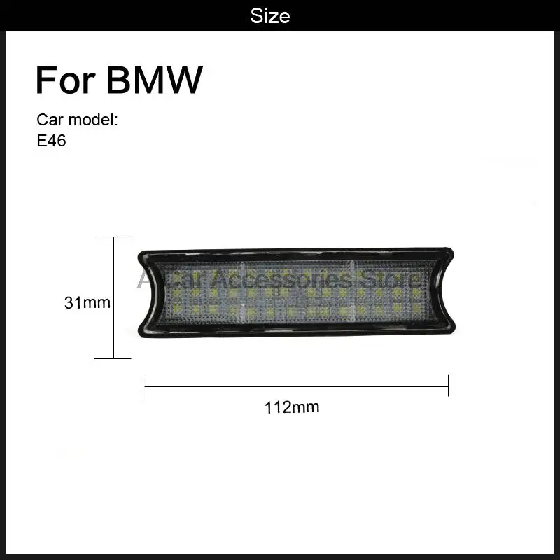 Бесплатная доставка подходит для 98 05 BMW E46 2D M3 4D COUPE Белая светодиодная интерьерная