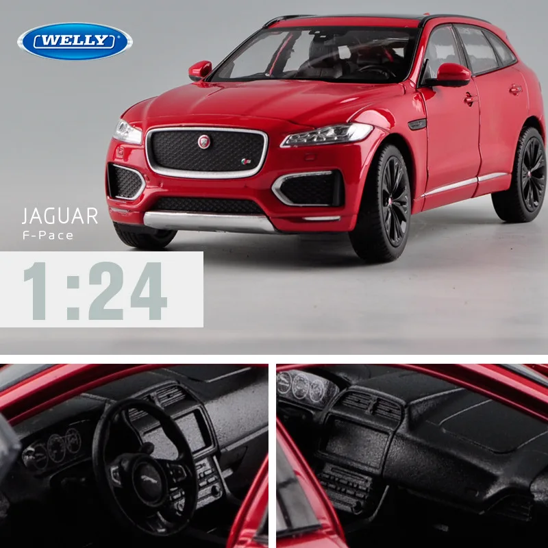Mikidual Die-cast Alloy Car Models Children Metal Vehicle Toys Pull Back Cars 1:24 For JAGUAR F-PACE in box | Игрушки и хобби