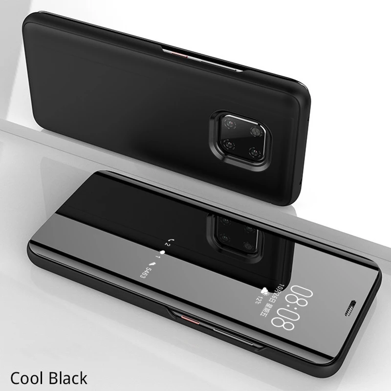Роскошное умное зеркало с откидной крышкой кожаный чехол для Huawei Mate 8 9 10 P20 P30 Pro Lite