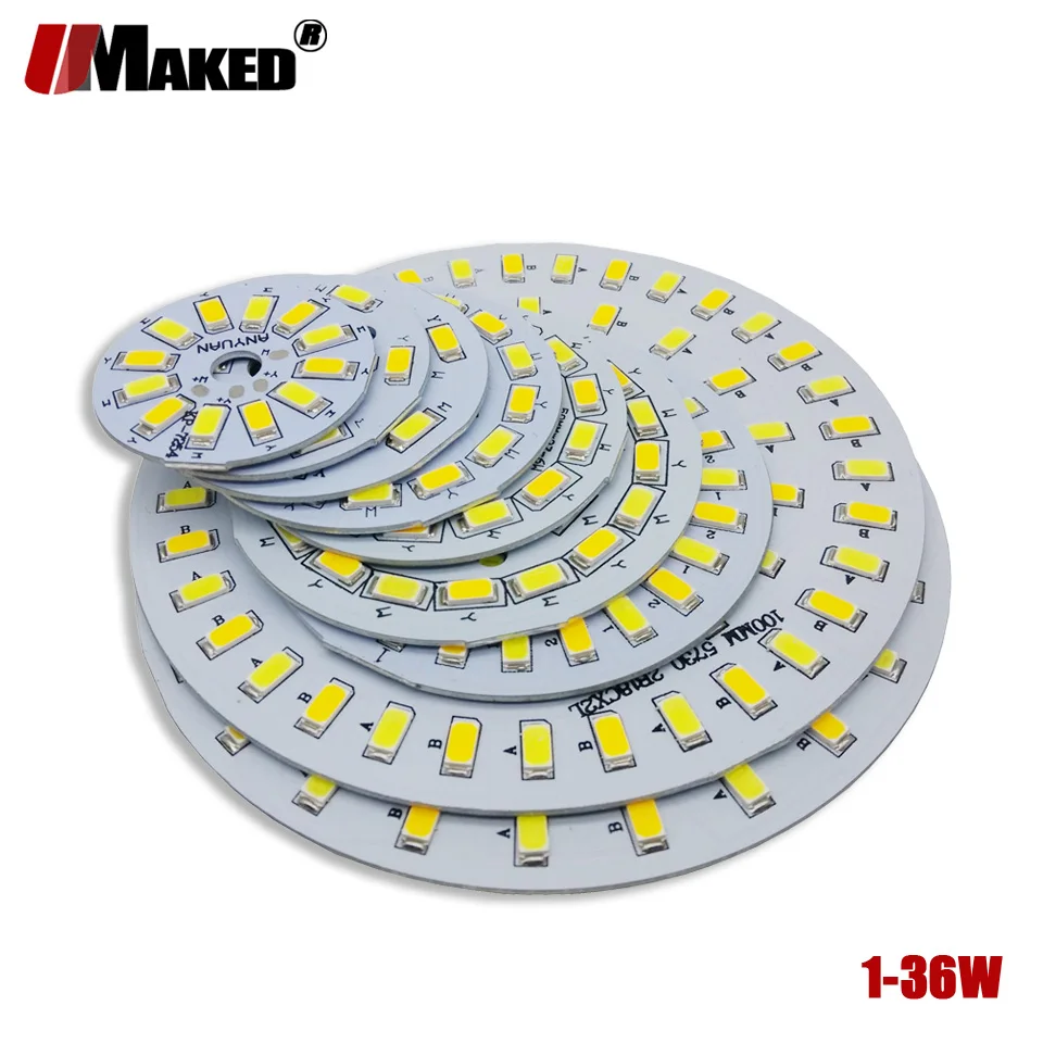 Светодиодный PCB SMD5730 источник света осветительная Панель три Цвет с регулируемой яркостью 3/Вт, 5 Вт, 7 Вт, 9 Вт, 12 Вт, 15 Вт, 18 Вт, Алюминий пластина для Светодиодный лампа светильник «сделай сам»