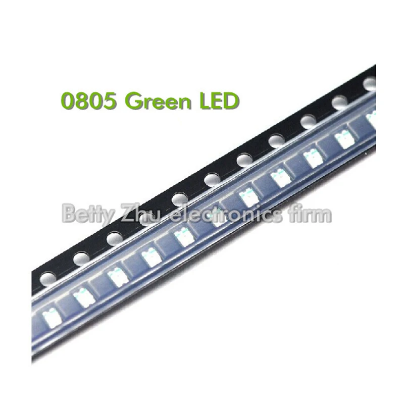 

500 шт./лот 0805 SMD LED зеленые светоизлучающие диоды 2012