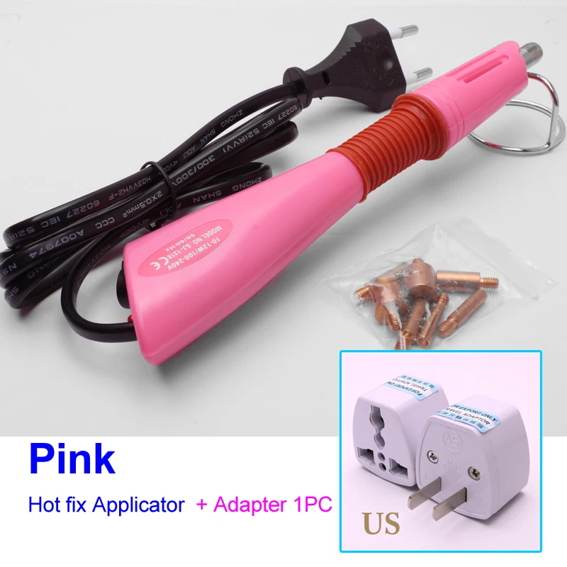 Быстро нагревается! Регулируемый розовый аппликатор для горячей фиксации с