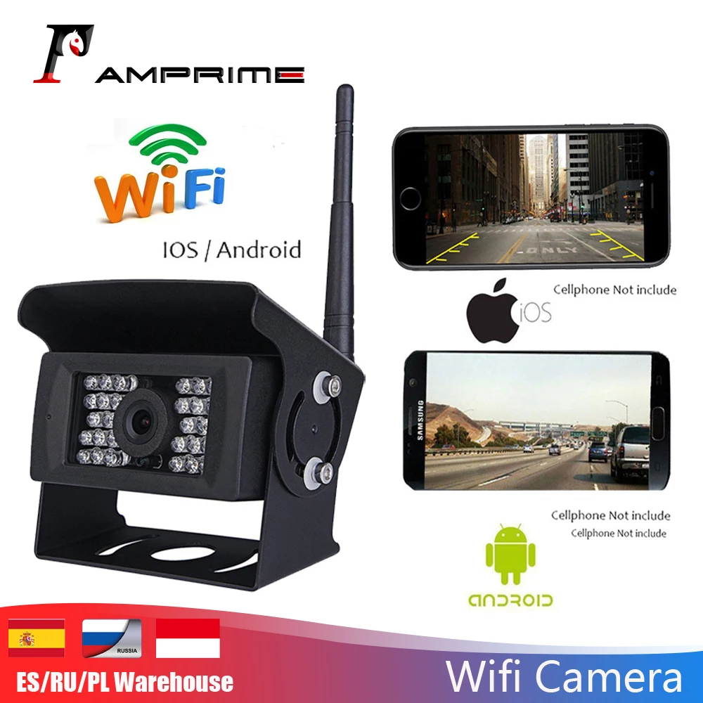 AMPrime WIFI камера заднего вида видеорегистратор со звездным ночным видением