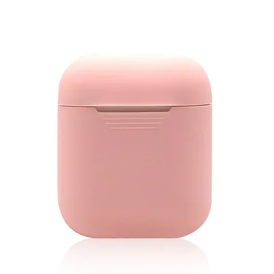Розовый Мягкий силиконовый чехол для Airpods On Air Pods, противоударный защитный чехол для наушников, водонепроницаемые аксессуары для гарнитуры, 20 цветов - Цвет: Розовый