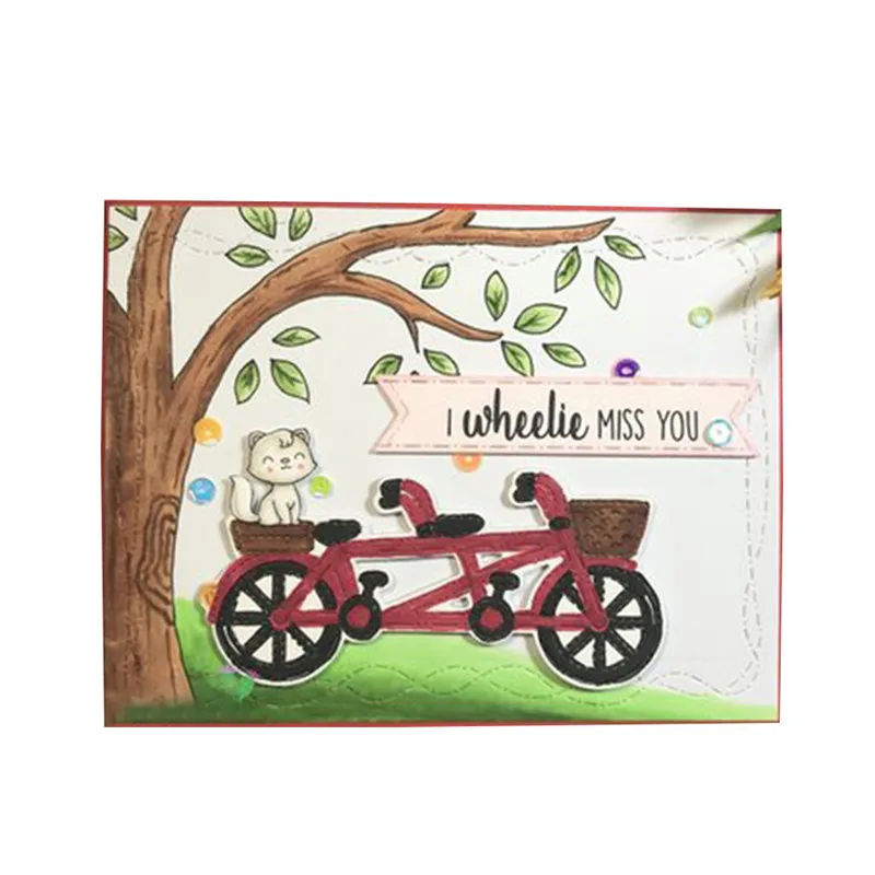GJCrafts Romantic Bicycle Dies 92*41MM Metal Cutting for Scrapbooking New 2019 DIY Album Embossing Paper Craft Diecut Decor | Дом и сад
