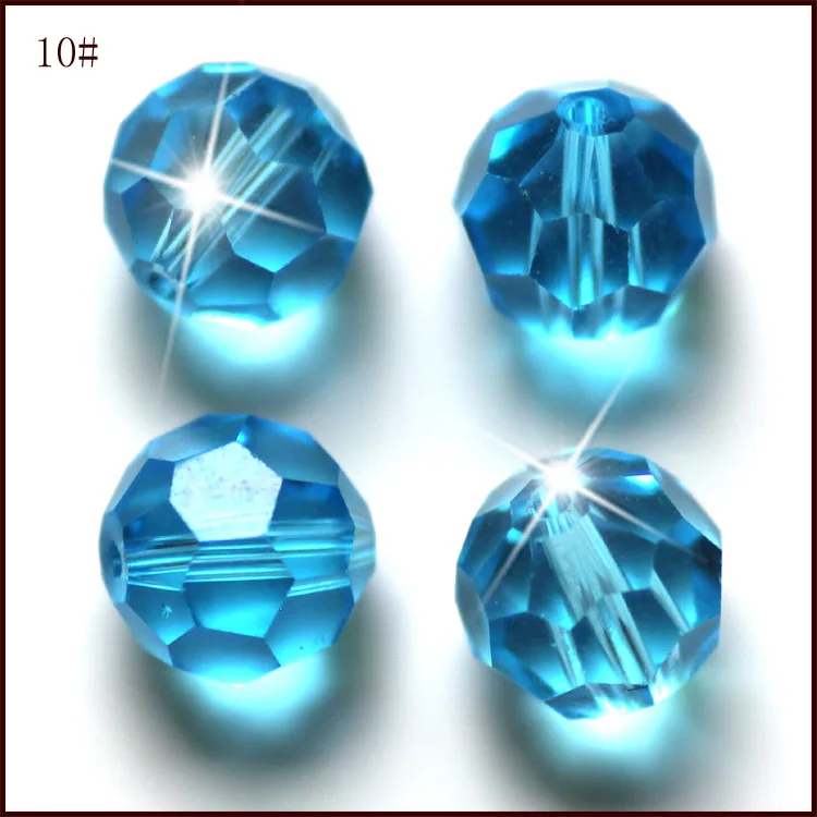 Mix Цвет с дырочкой для создания украшений 100 шт./пакет 32 граненый круглый