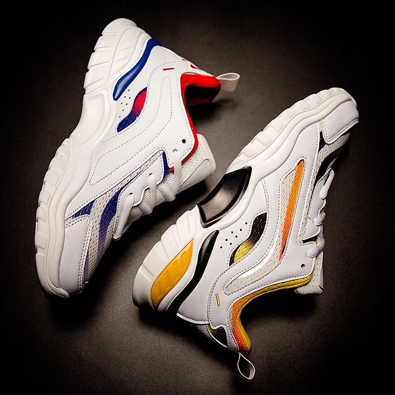 

SENTA Fashion Design Men Casual Shoes Platform Thick Sole Sneakers Breathable Walking Shoes Tenis Feminino Zapatos Zapatillas